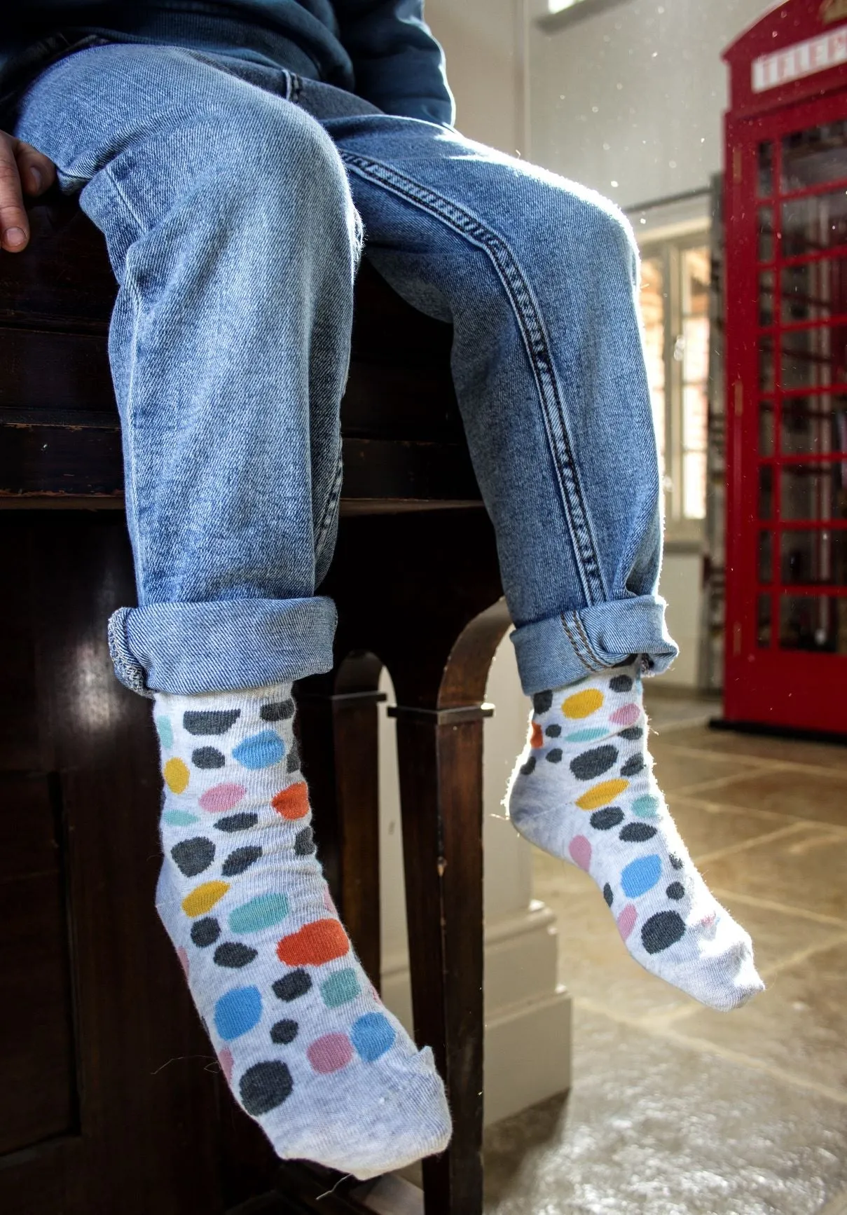 3pk Cotton Spots Ankle Socks