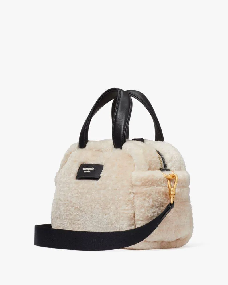 APRES CHIC FAUX SHEARLING SATCHEL