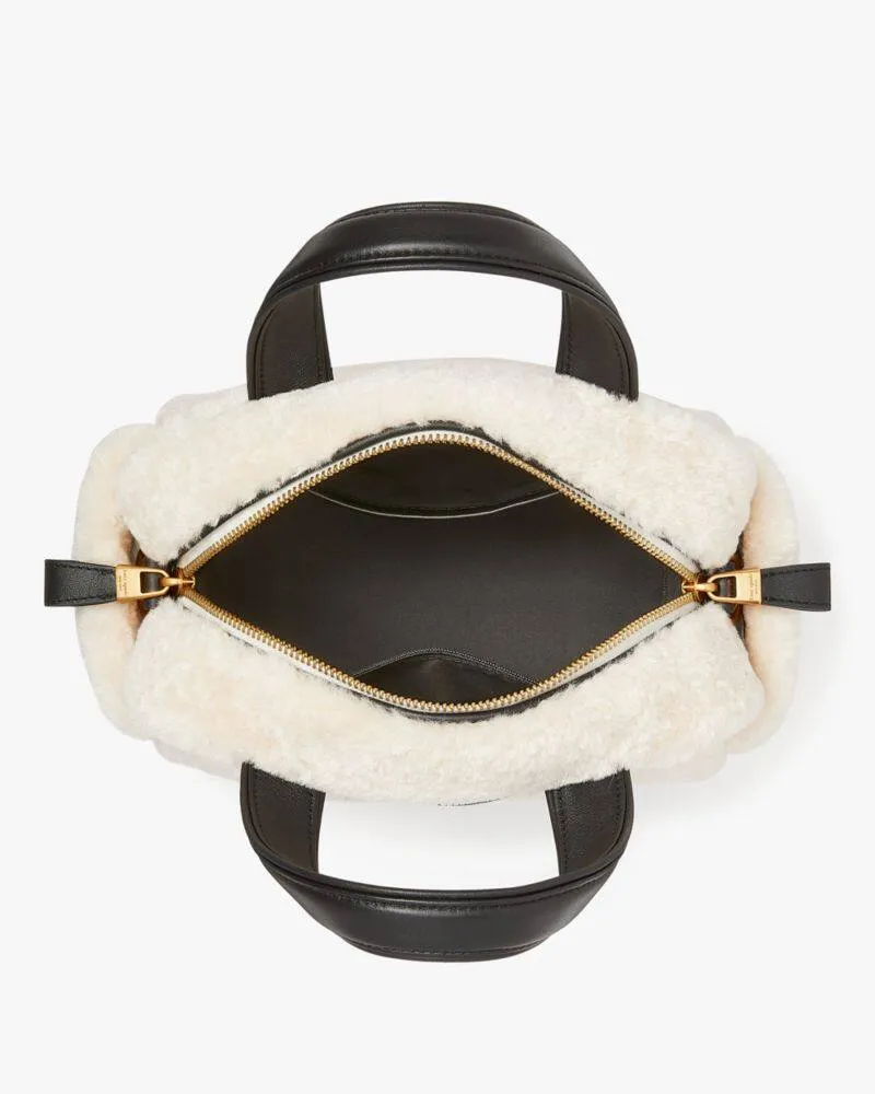 APRES CHIC FAUX SHEARLING SATCHEL