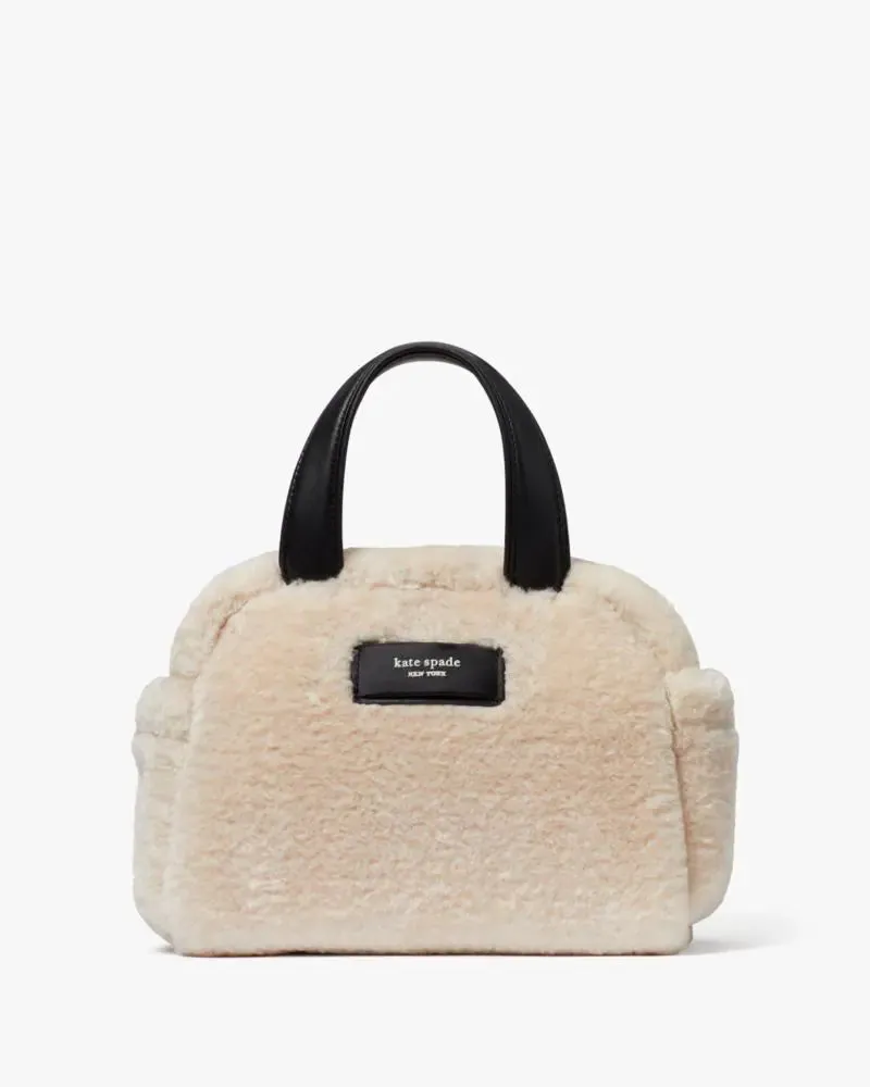 APRES CHIC FAUX SHEARLING SATCHEL