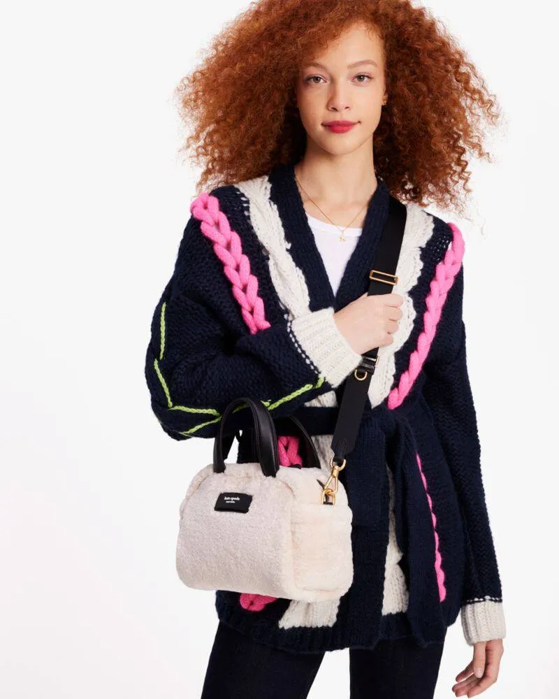 APRES CHIC FAUX SHEARLING SATCHEL