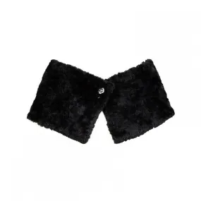 Black Faux Fur Cozy Plush Shawl