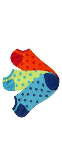 Bright Dot Ankle Socks 3 Pair Pack (Women's)