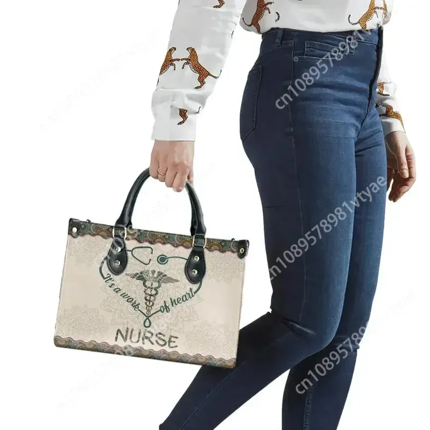 Butterfly and Flower Print Custom Name Leather Handbags for Women Elegant Shoulder Bag