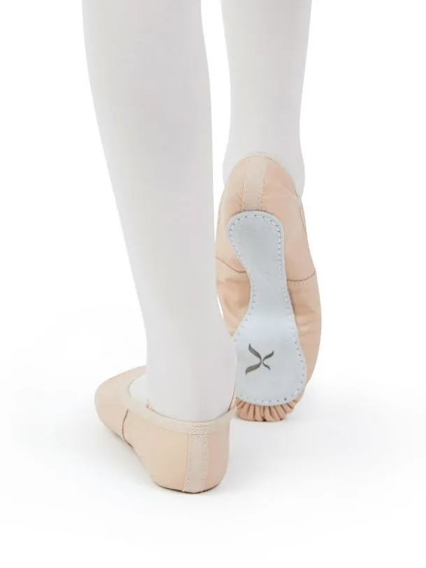 Capezio Daisy Ballet Shoe - BPK (Ballet Pink), WHT (White). BLK (Black) Leather Full Sole - Child Size 205c