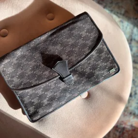 Celine Vintage Suede Macadam Clutch