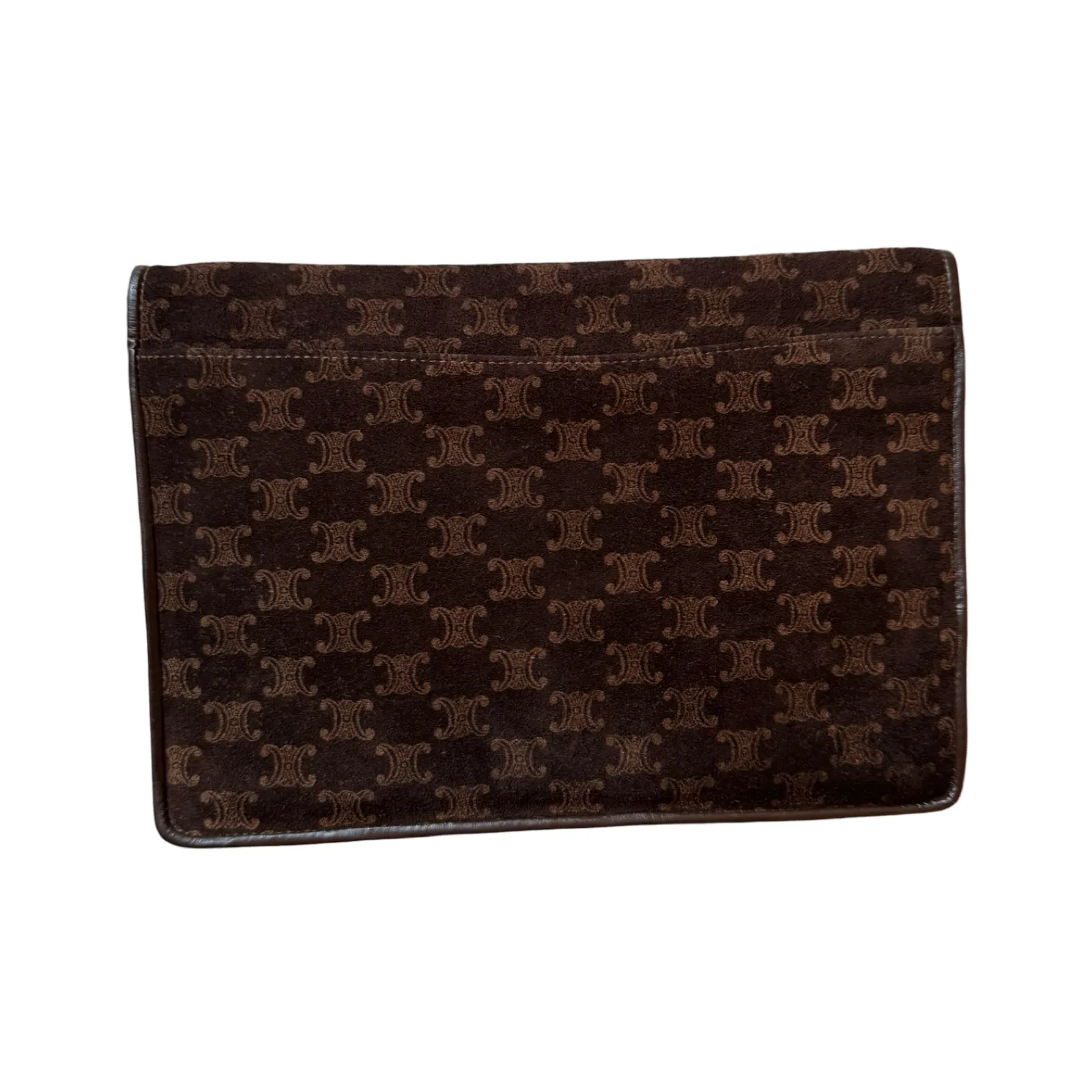 Celine Vintage Suede Macadam Clutch