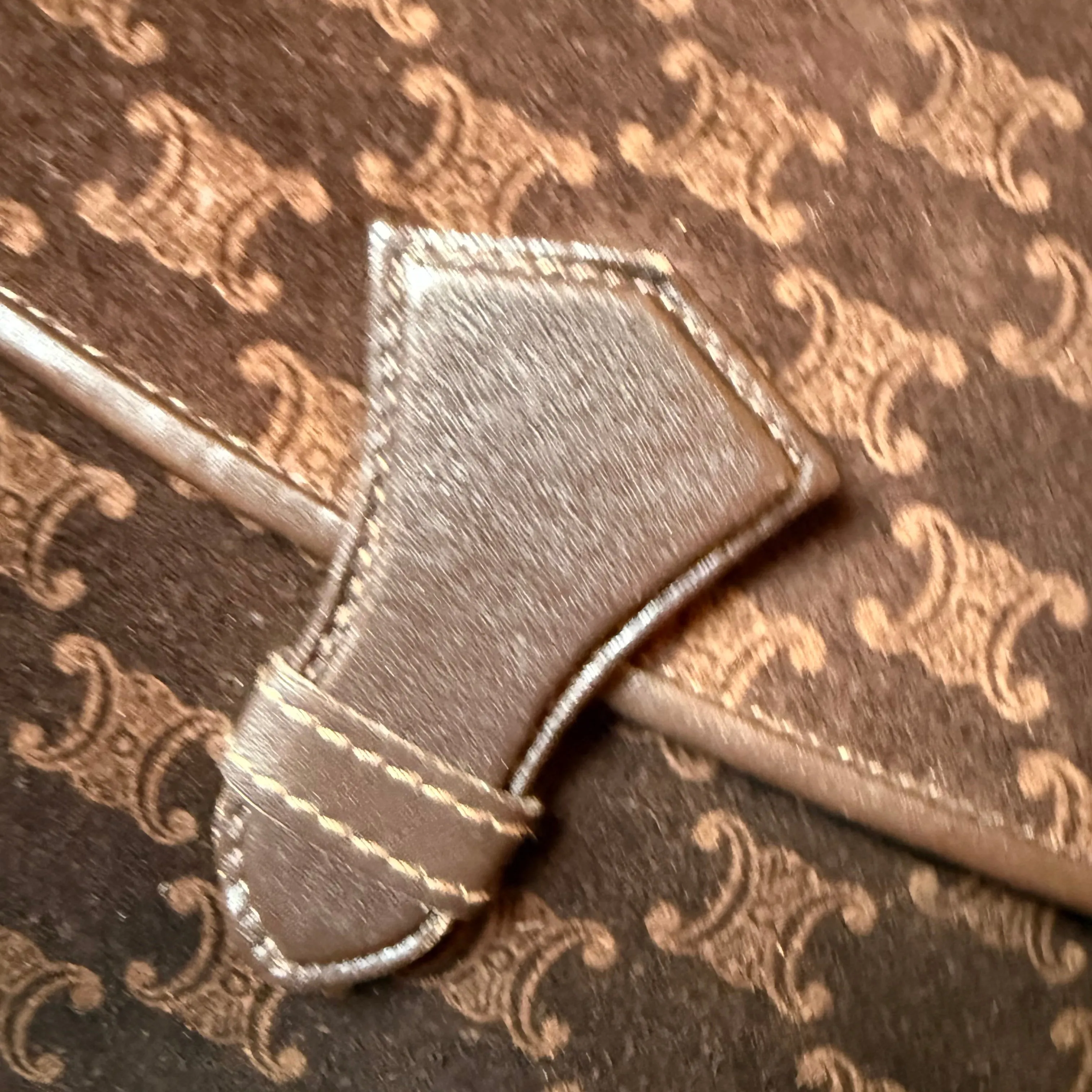 Celine Vintage Suede Macadam Clutch