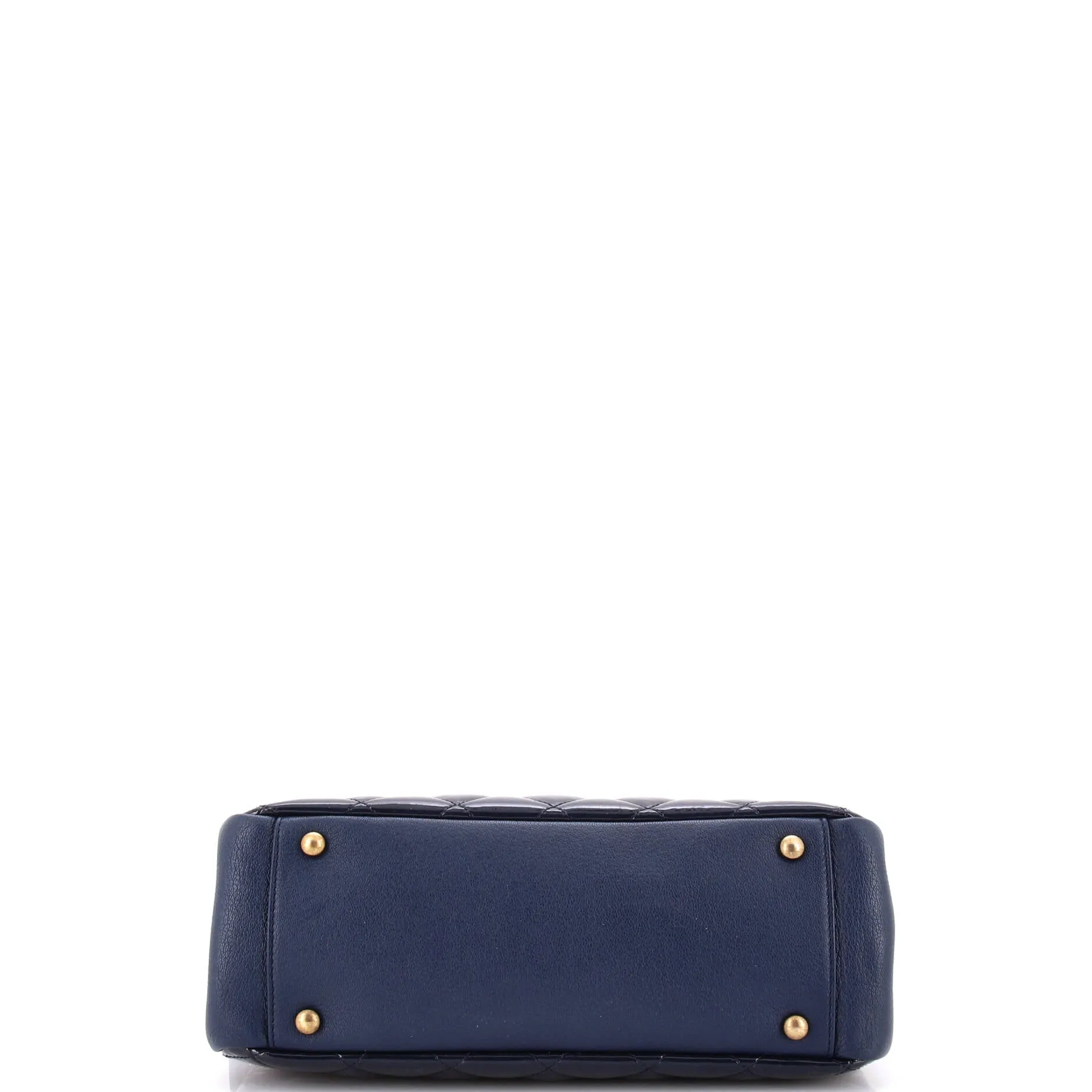 Chanel Cc Eyelet Tote Quilted Patent