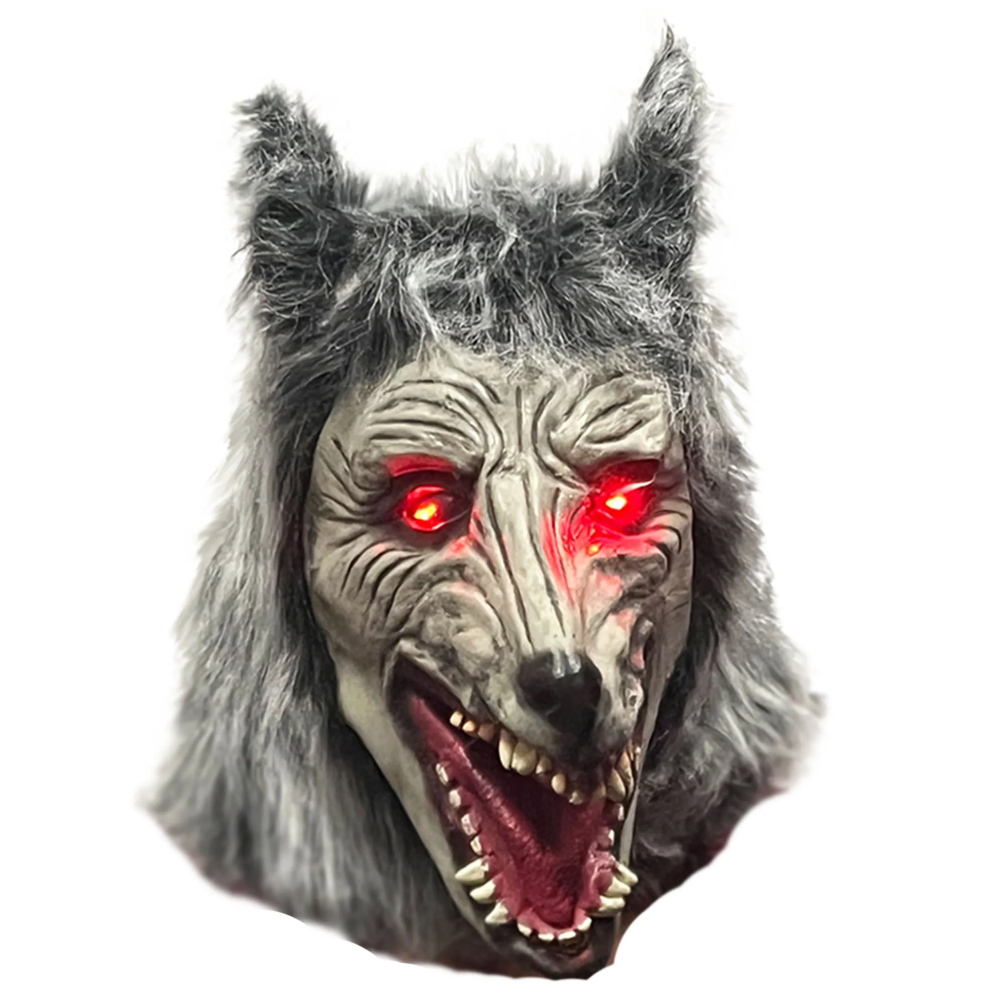 Childrens Kids Glowing Werewolf Wolf Fancy Dress Costume & Mask 7-14 Years Boys Girls