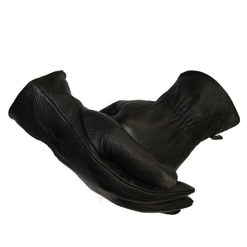 Deer skin leather gloves