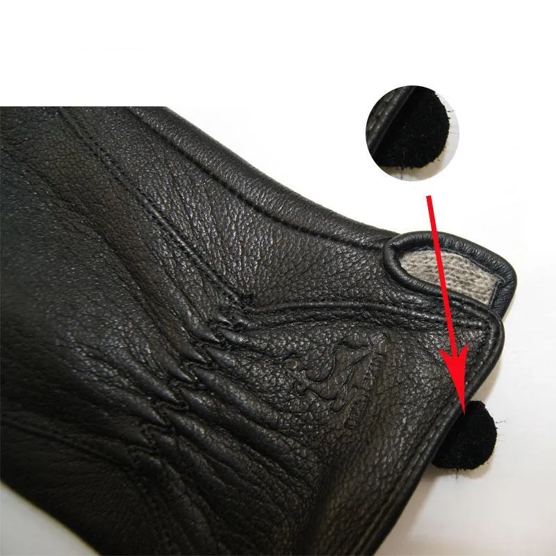 Deer skin leather gloves