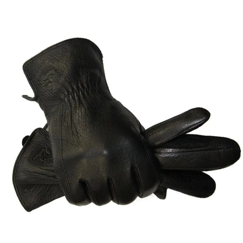 Deer skin leather gloves