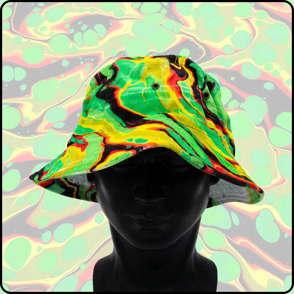 Jurassic Party RGB Hydro-Dipped Bucket Hat