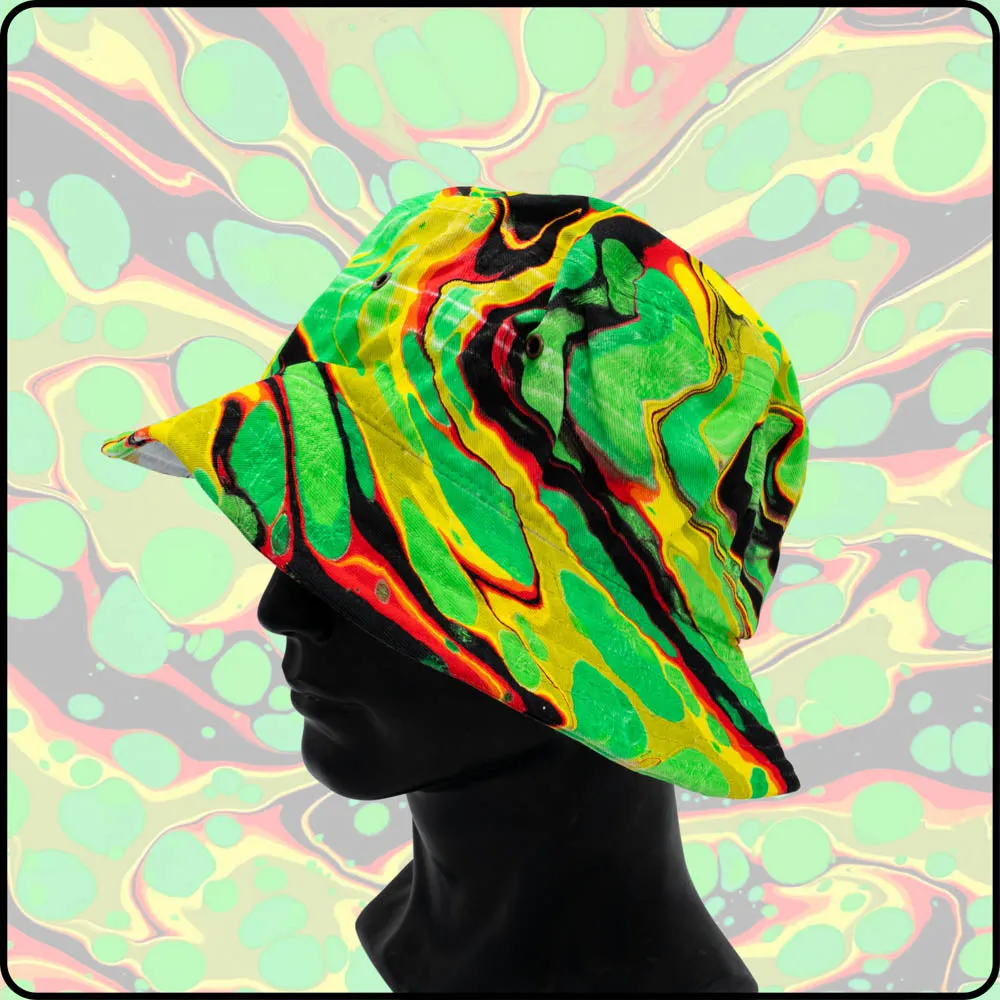 Jurassic Party RGB Hydro-Dipped Bucket Hat