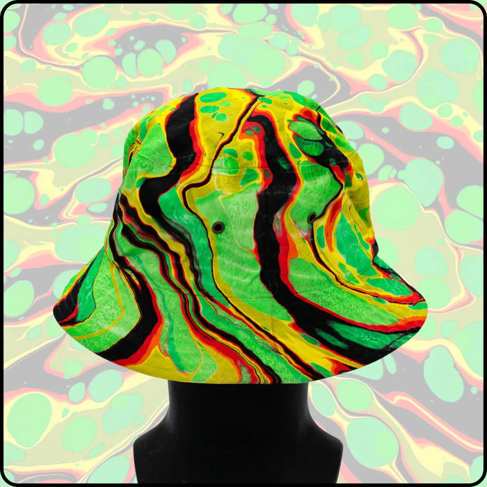 Jurassic Party RGB Hydro-Dipped Bucket Hat