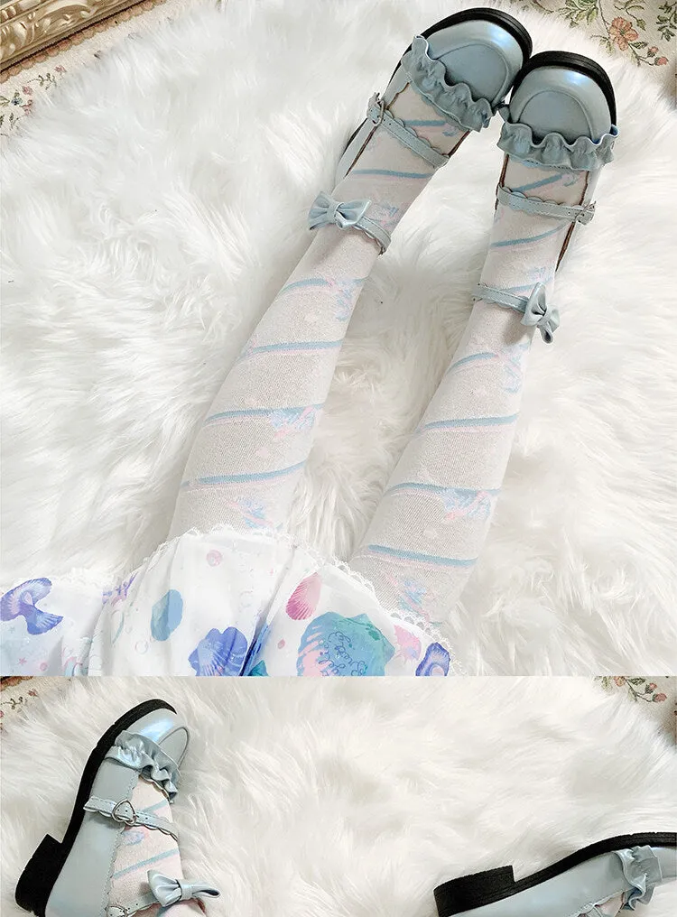 Kawaii Candy Color Lolita Knee Socks