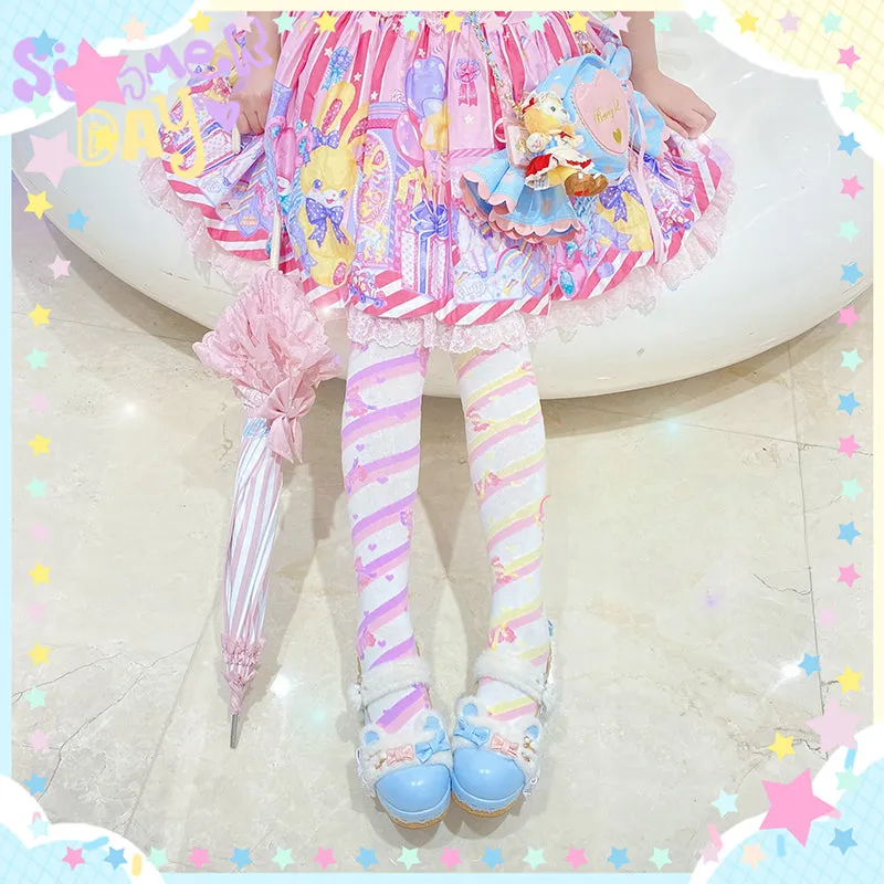 Kawaii Candy Color Lolita Knee Socks