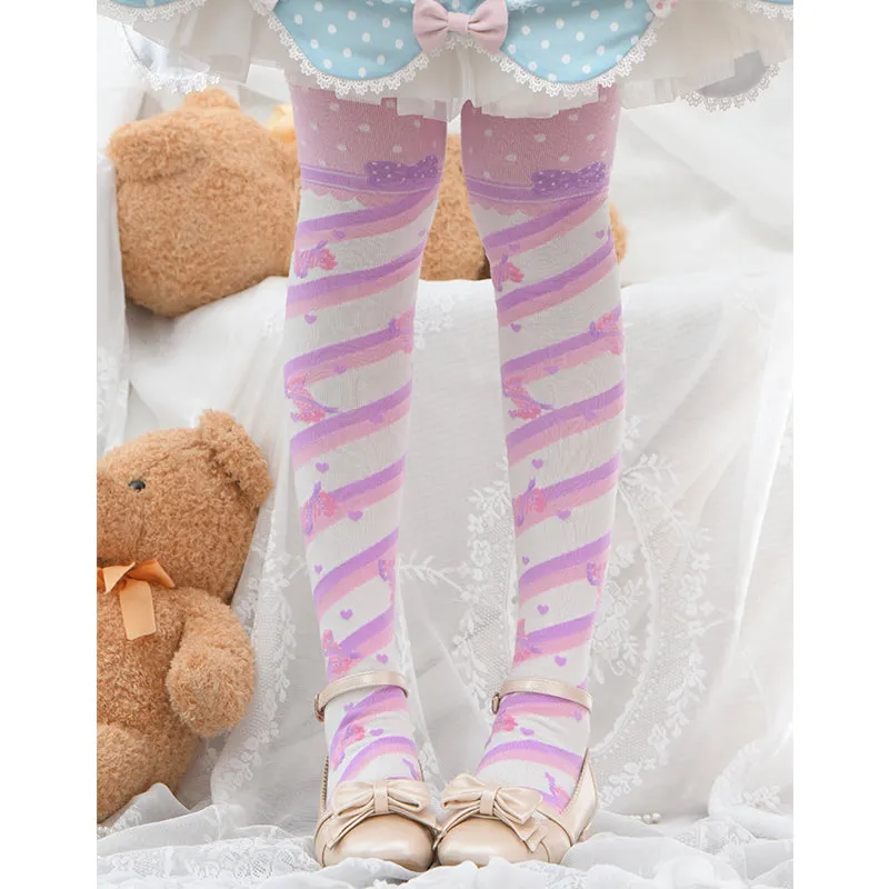 Kawaii Candy Color Lolita Knee Socks