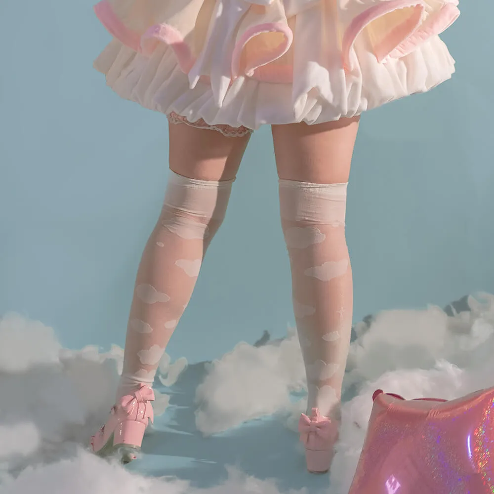 Lolita Cotton Cloud Over Knee Socks