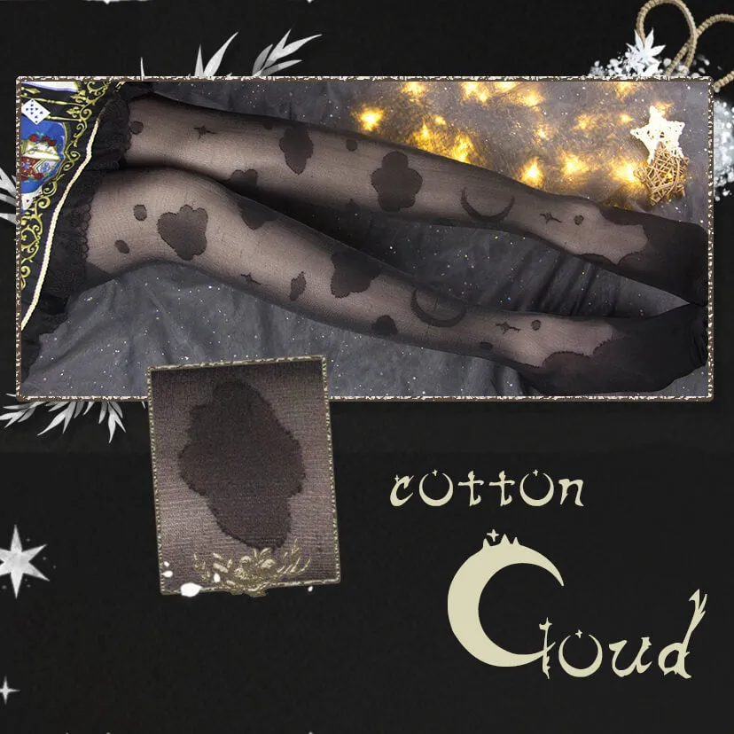 Lolita Cotton Cloud Over Knee Socks