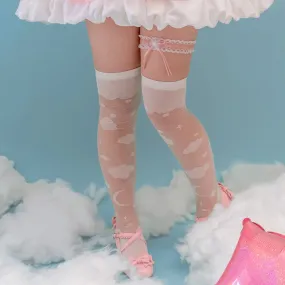 Lolita Cotton Cloud Over Knee Socks