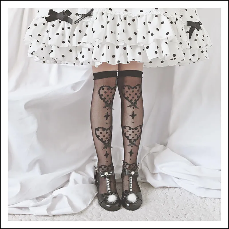 Lolita Heats Bows Knee Socks