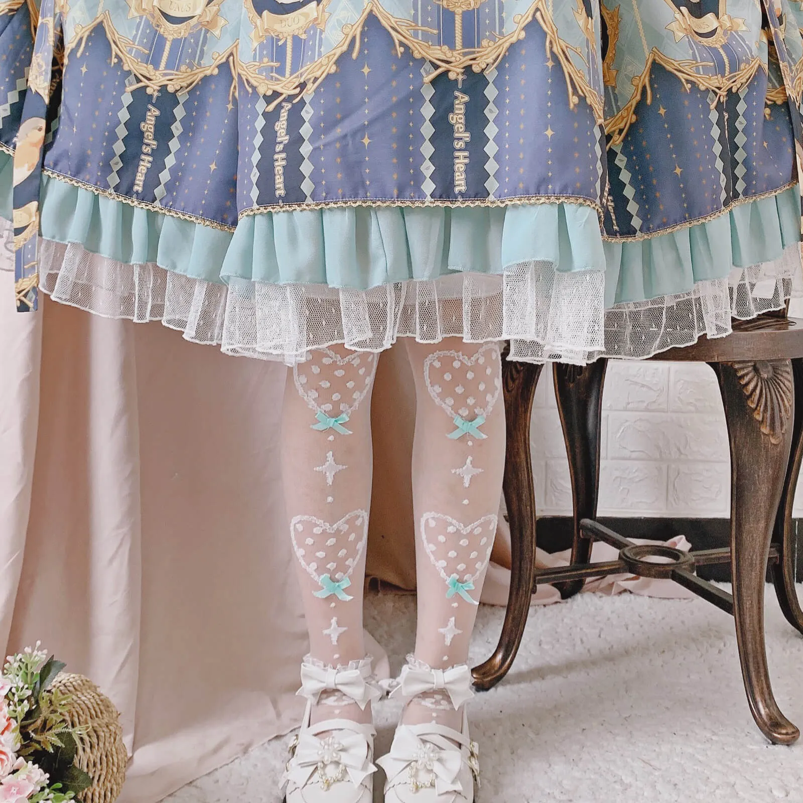 Lolita Heats Bows Knee Socks