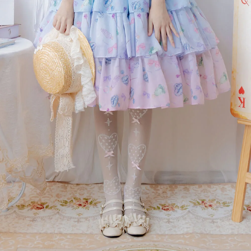 Lolita Heats Bows Knee Socks