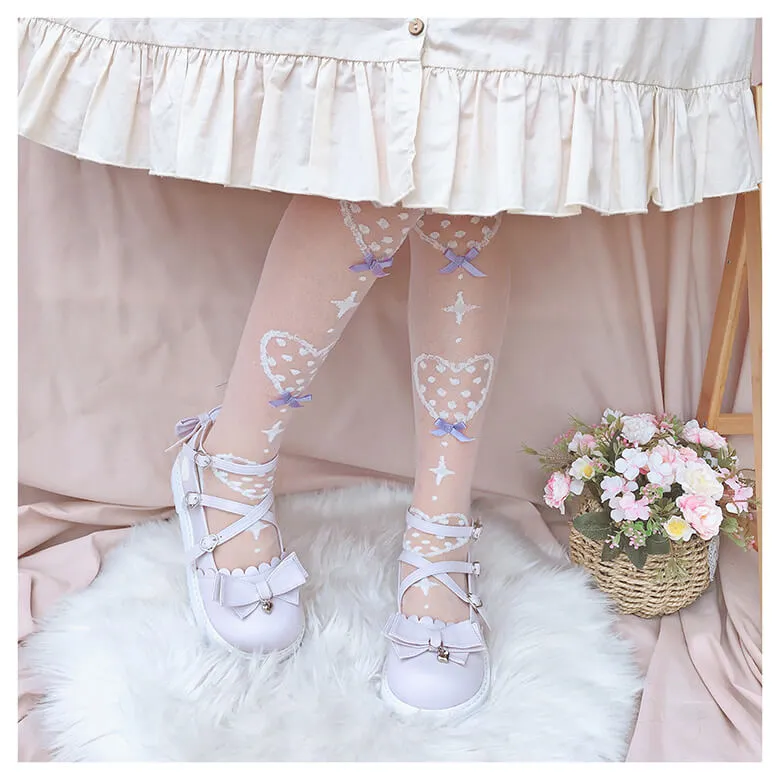 Lolita Heats Bows Knee Socks