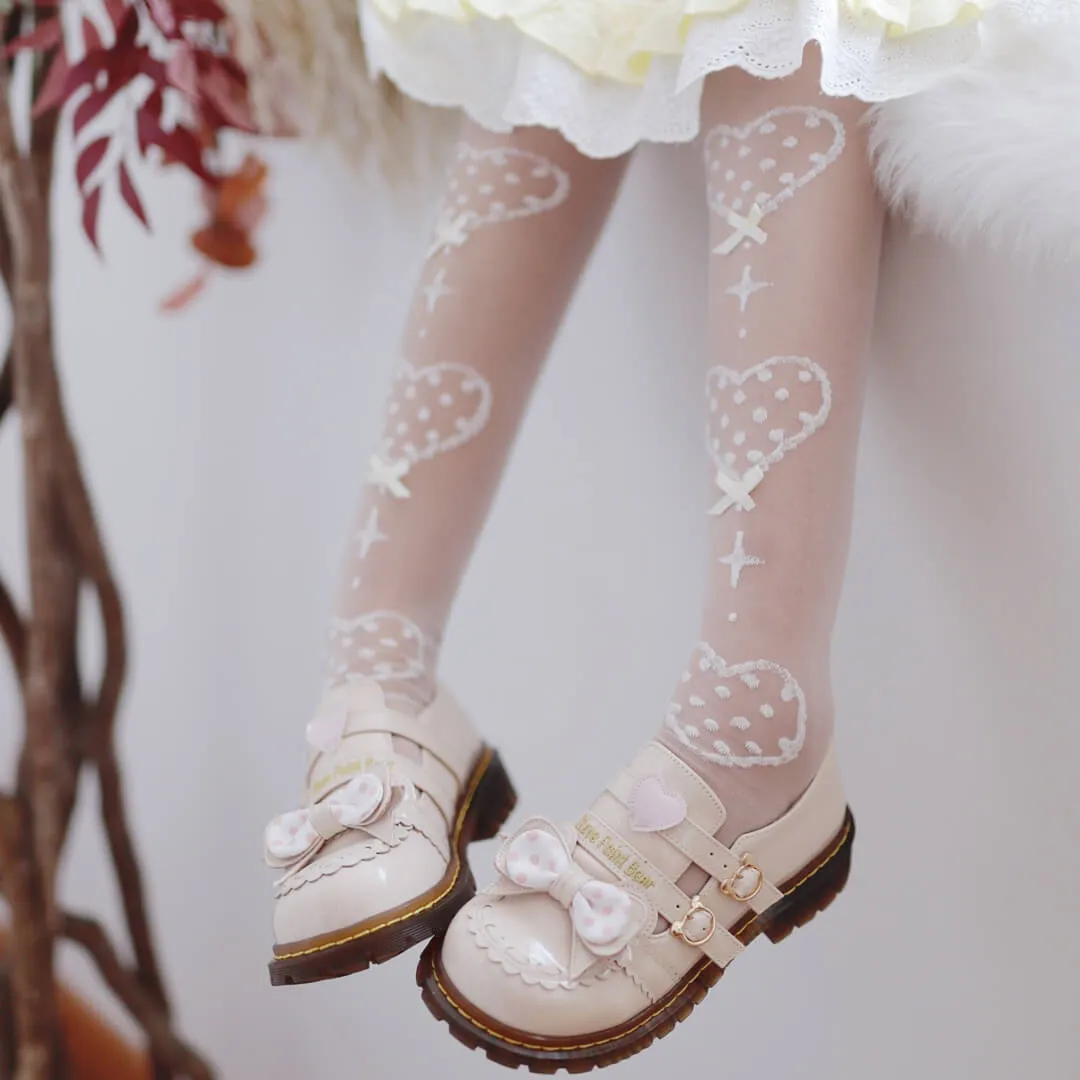 Lolita Heats Bows Knee Socks