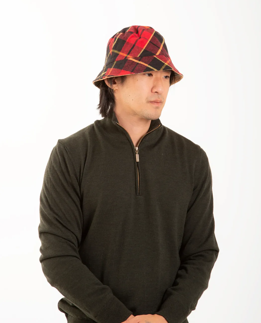 No. 72 Reversible Bucket Hat Red Multi
