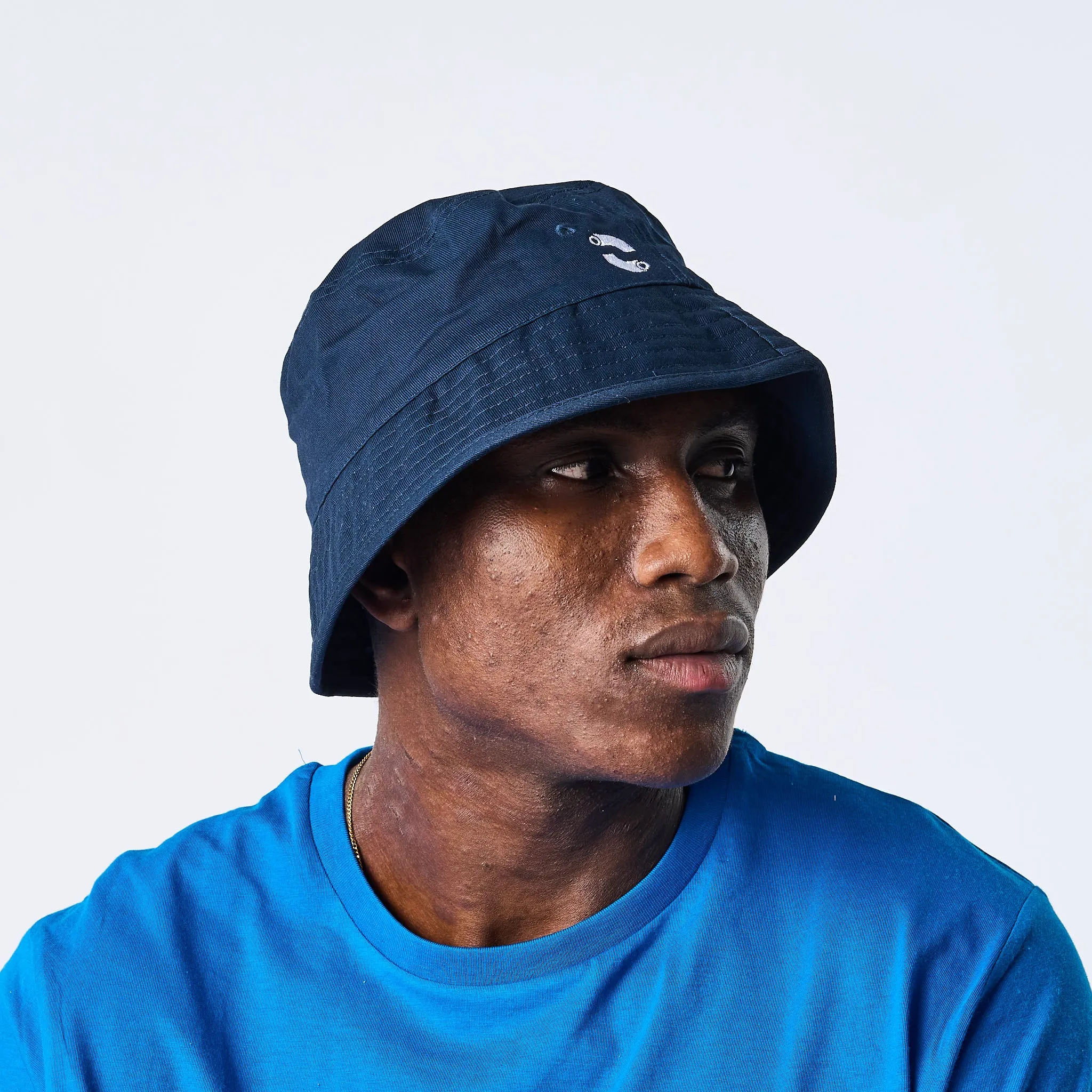 Omnitau Team Sports Organic Cotton Bucket Hat - Navy