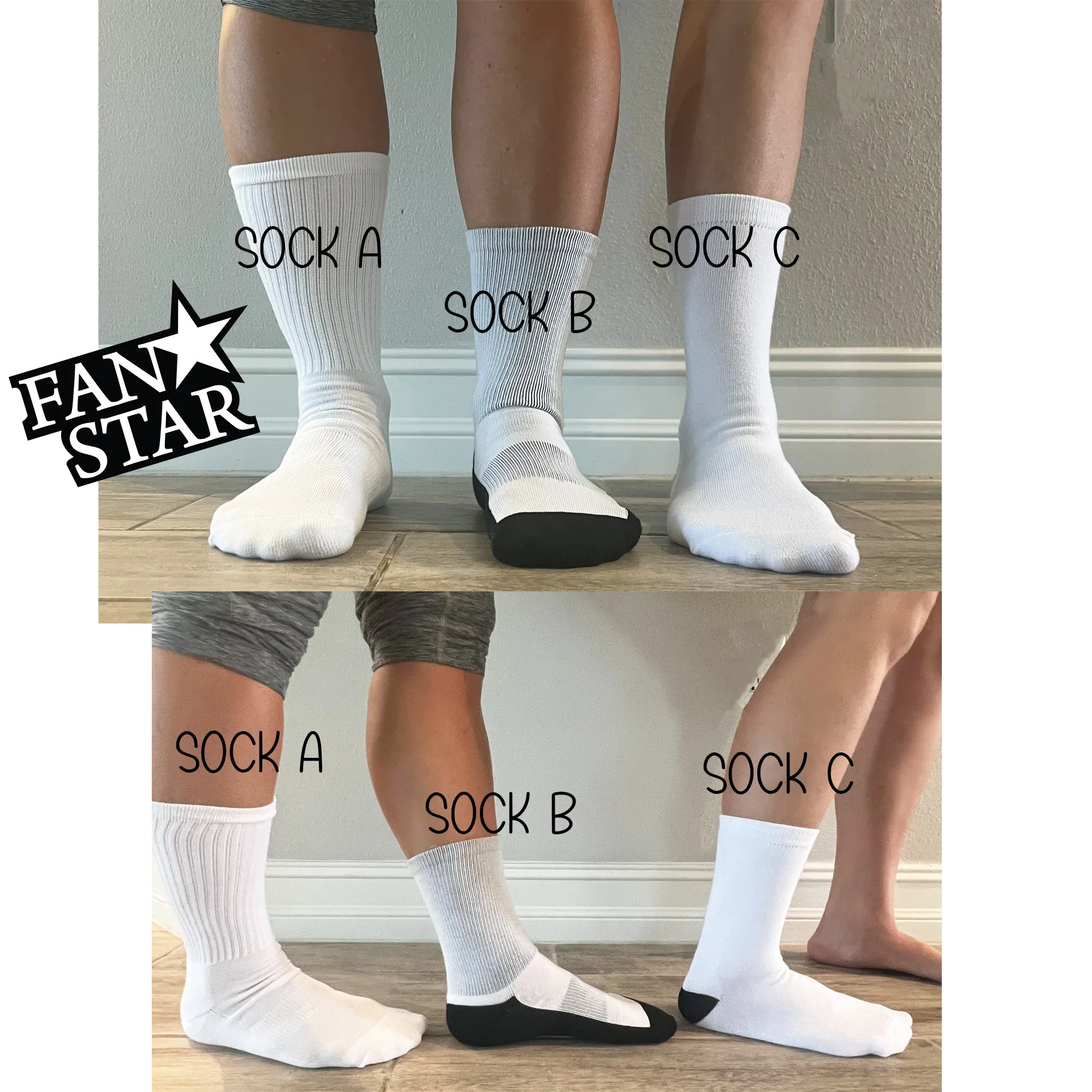 Personalized Cheerleader Crew Socks