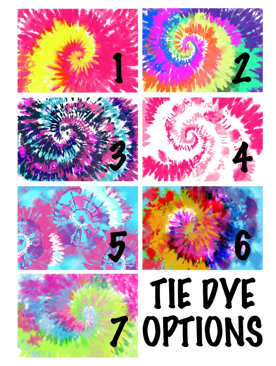 Personalized Figure Skating Knee High Socks - Tie Dye Background