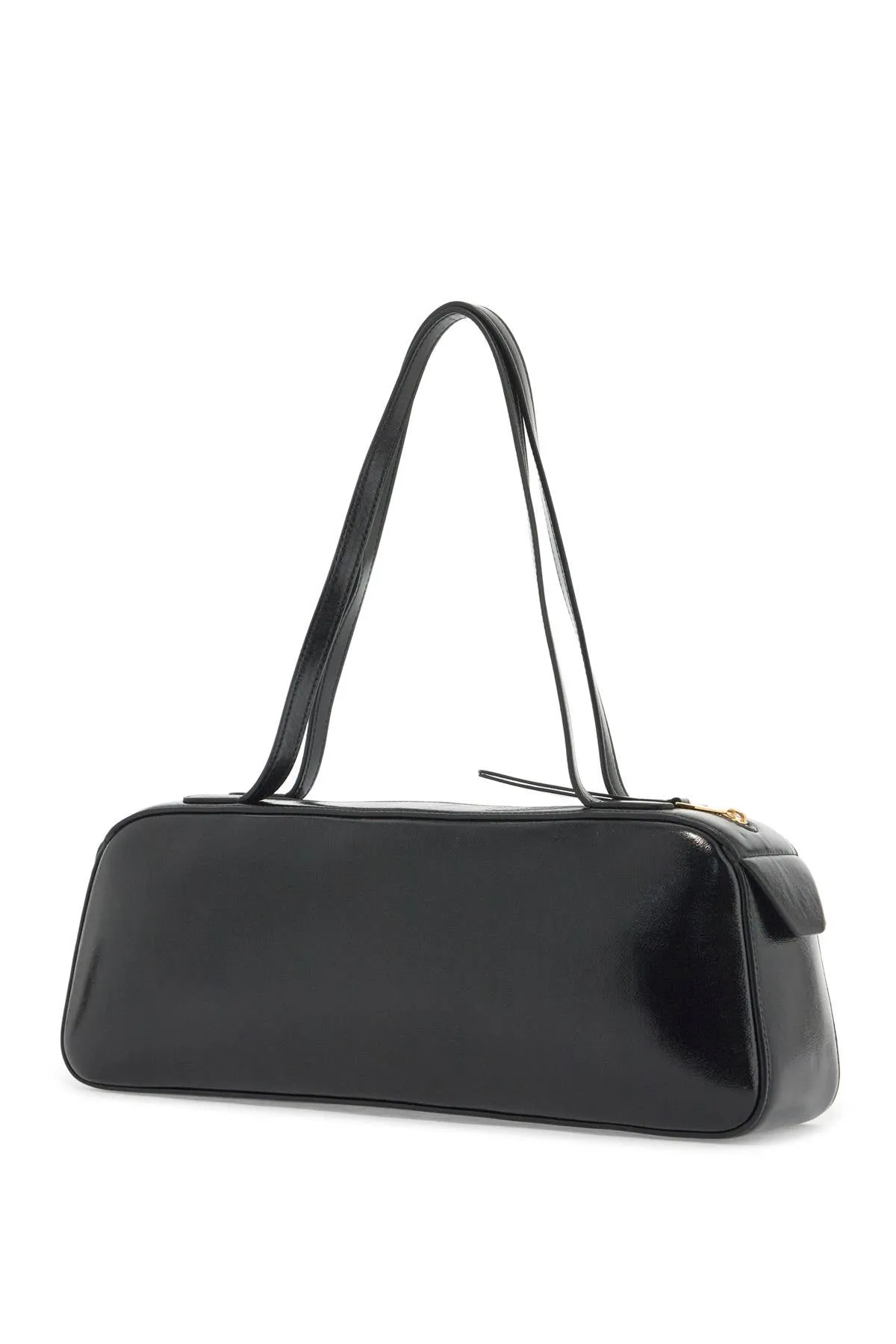 Simona Glossy Leather Shoulder Bag