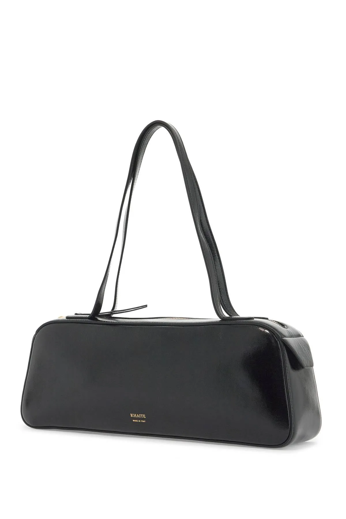 Simona Glossy Leather Shoulder Bag