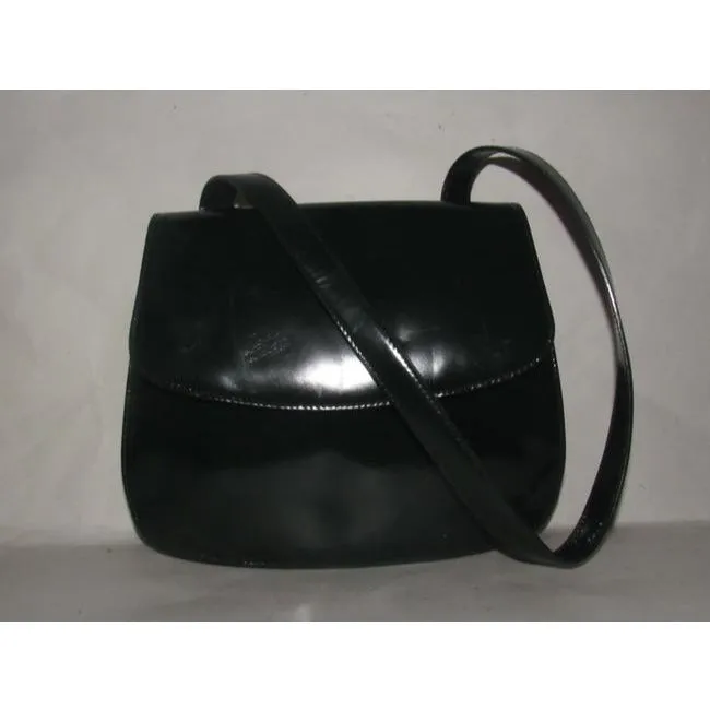 SOLD! Gucci Green Glossy Patent Leather Horsebit Satchel