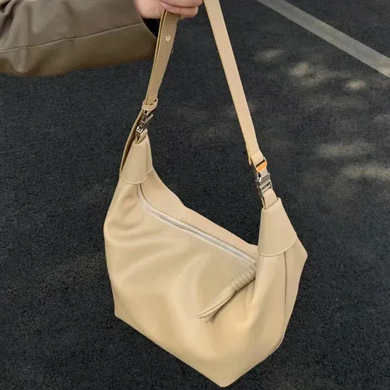 UAKISS  -  Korean All Match Simple Chic Handbags Fashion Casual Women Shoulder Bags Vintage Elegant Office Lady Underarm Bag Y2k Aesthetic