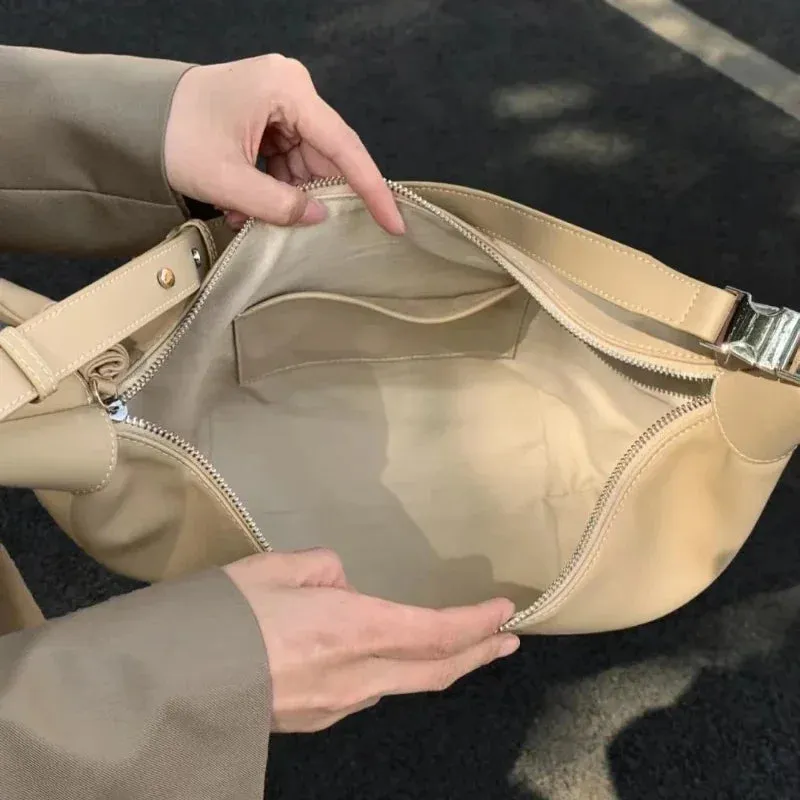 UAKISS  -  Korean All Match Simple Chic Handbags Fashion Casual Women Shoulder Bags Vintage Elegant Office Lady Underarm Bag Y2k Aesthetic