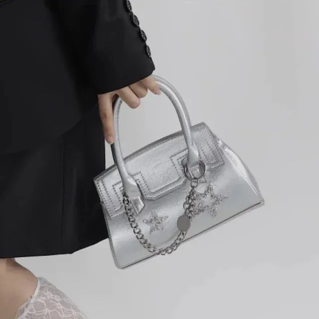 UAKISS  -  Luxury Design Office Lady Diamond Handbags Purses Japanese Elegant Star Shoulder Crossbody Bag Sweet Y2k Women's Top-Handle Bags
