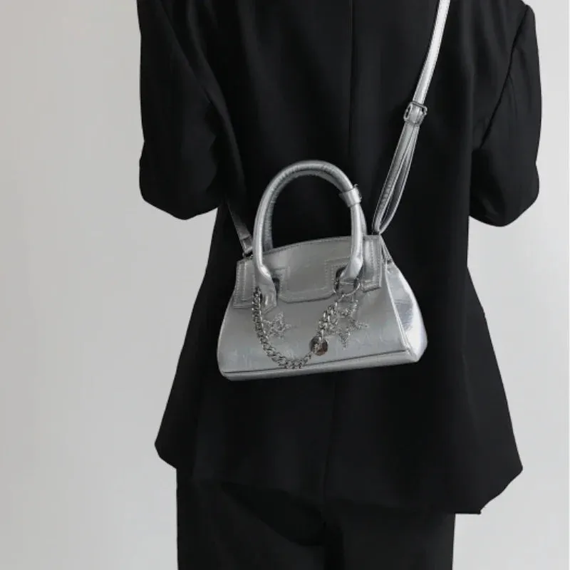 UAKISS  -  Luxury Design Office Lady Diamond Handbags Purses Japanese Elegant Star Shoulder Crossbody Bag Sweet Y2k Women's Top-Handle Bags