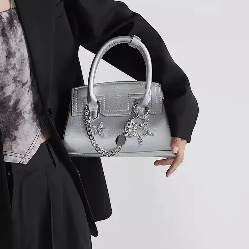 UAKISS  -  Luxury Design Office Lady Diamond Handbags Purses Japanese Elegant Star Shoulder Crossbody Bag Sweet Y2k Women's Top-Handle Bags