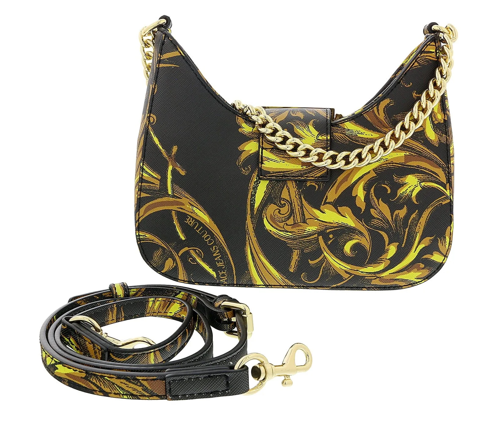 Versace Jeans Couture Black/Gold  Small Boho Baroque Shoulder Bag